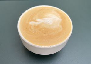 Vegan latte  at Vital Foods in Copenhagen