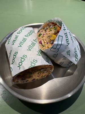 Black Bean & Sweet Potato Burrito  at Vital Foods in Copenhagen