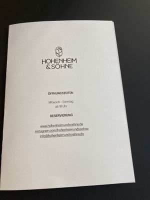   at Hohenheim & Söhne in Frankfurt