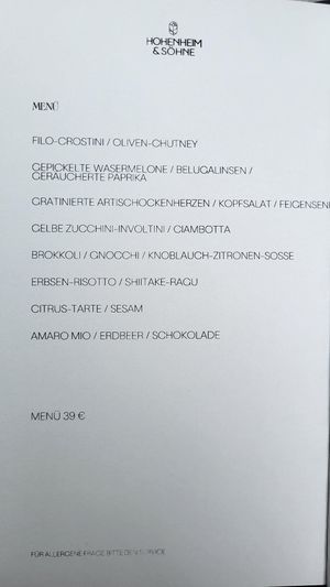  at Hohenheim & Söhne in Frankfurt