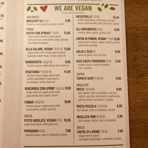 The vegan menu   at Vapiano - Constantinstraße in Cologne