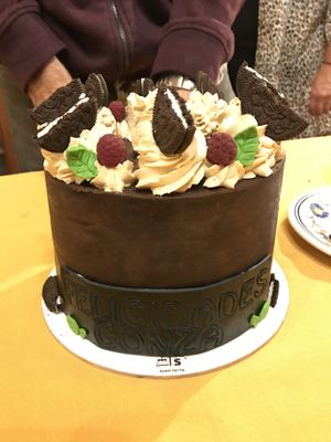 Vegan black cake  at Sweet Spring in Santiago