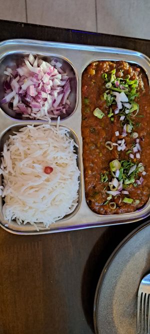 Pav Bhaji curry at Namaste India in Norwich