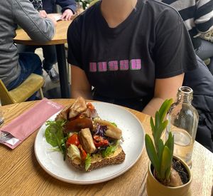Roasted aubergine sandwichh  at Hortus Grand Cafe in Leiden