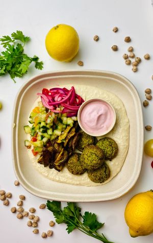 Mixed Grill Hummus Bowl at Plant Daddy's Kitchen in Oceanside