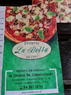  at Pizzeria La Bella in Czestochowa