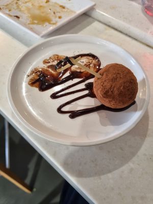 Chocolate dough-chi at YO! Sushi in Cambridge