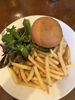 Vegan burger  at The Pewsham in Chippenham