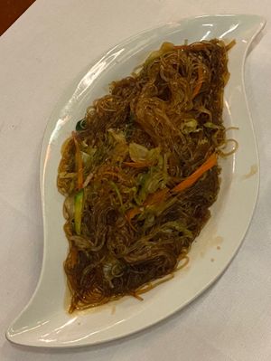 A lot of soy spaghetti   at Nuova Hong Kong in Caorle