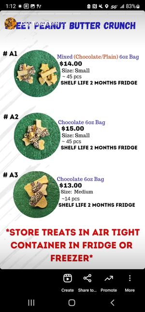 Sweet Peanut  Butter Crunch 🥜 at High 5 Dog Treats in Henderson