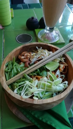 Spicy noodles (were not spicy) at Akar Cafe in Lovina