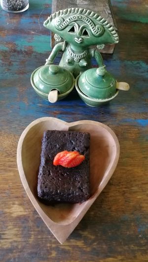 Vegan Brownie (not on the menu) at Akar Cafe in Lovina