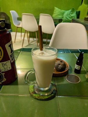 Soya milk!! at Akar Cafe in Lovina