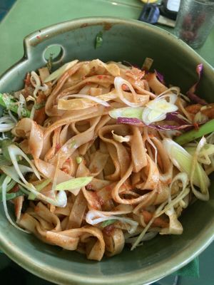 spicy noodles   at Akar Cafe in Lovina