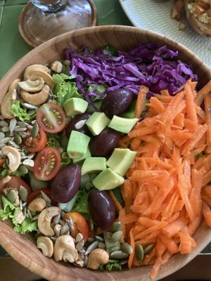 sunshine salad vegan version   at Akar Cafe in Lovina