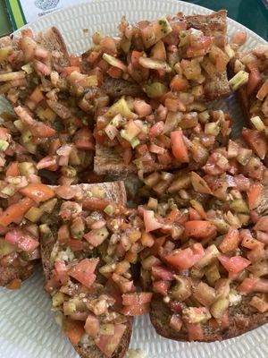 bruschetta 2 portion version   at Akar Cafe in Lovina