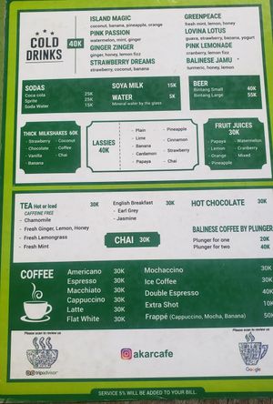  at Akar Cafe in Lovina