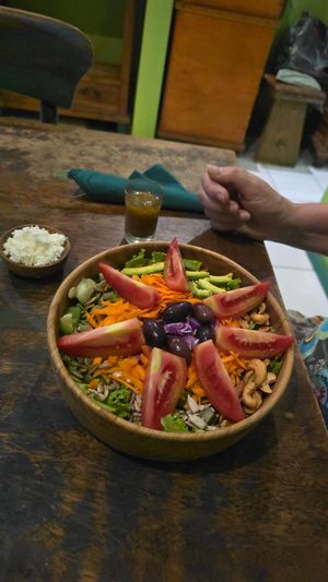 Salad at Akar Cafe in Lovina