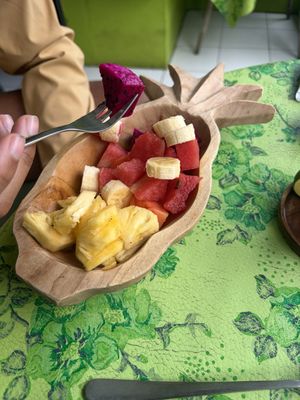Fruit platter  at Akar Cafe in Lovina