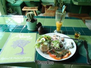 Salad mix (5 different salads) at Akar Cafe in Lovina