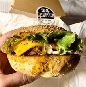 Crazy chicken burger   at 24 Burger Street in Milan