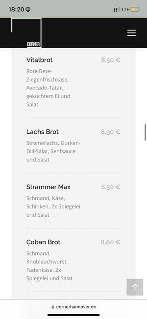   at Corner in Hannover