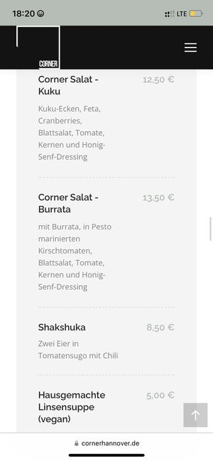   at Corner in Hannover