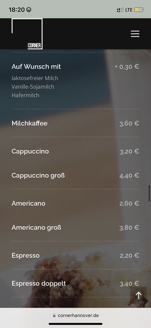   at Corner in Hannover