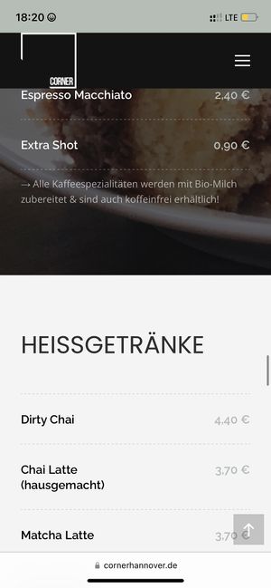   at Corner in Hannover