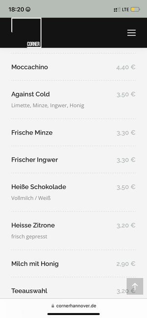   at Corner in Hannover