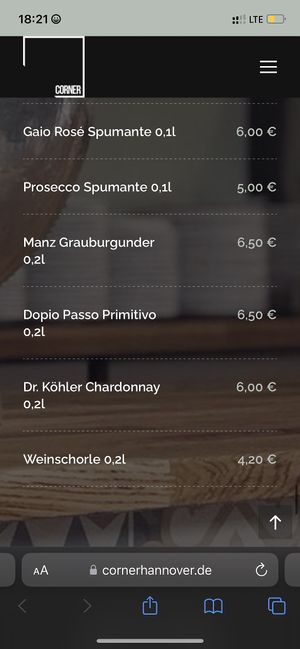   at Corner in Hannover