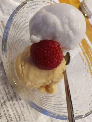 Melon and litchi sorbet at Gangnam in Wavre