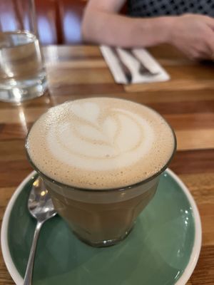 Chai latte with oat milkk  at Holybelly 19 in Paris