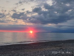 Sunset on the beach near Veg House  at Veg House Sokhumi - ВегЪ Дом Сухум in Sokhumi