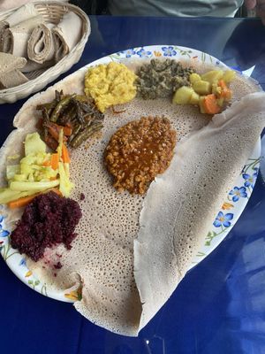 Vegetarian Combination Meal   at Bole Ethiopian Restaurant in Portland