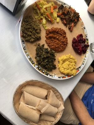 Combination plate   at Bole Ethiopian Restaurant in Portland