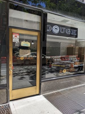 view from the street at Dough Doughnuts - Rockefeller in New York City