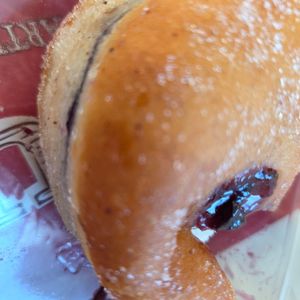 Lemon sugar with blueberry filling at Dough Doughnuts - Rockefeller in New York City