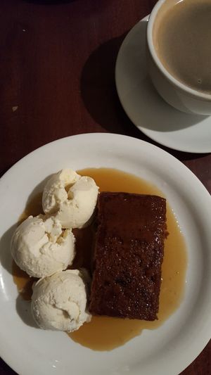 Christmas lunch menu - sticky toffee pudding at Beanos in Folkestone