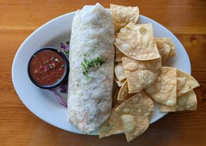 Vegan Mushroom Burrito at Everybody's Brewing in White Salmon