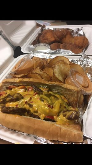 Vegan Cheesesteak and Donut Twists at Johnny Rads in Baltimore