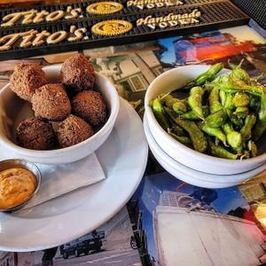 hush puppies and fried edamame at Johnny Rads in Baltimore