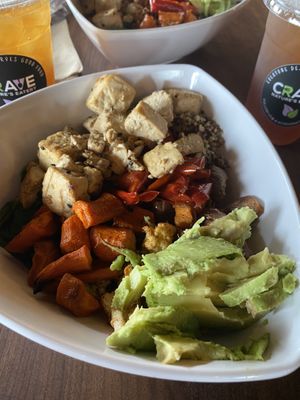 Make you’re own bowl!! Lots of good choices and all delicious.  at Crave Nature's Eatery in Lawrenceville