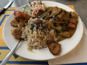 Jamaican plate at TerraZen Centre in Amsterdam