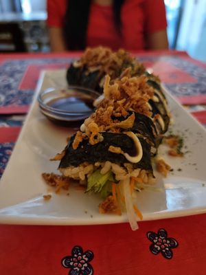 Dragon sushi roll at TerraZen Centre in Amsterdam