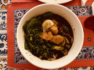 Delicious noodle soup at TerraZen Centre in Amsterdam