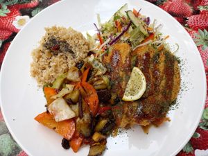 Vegan plate. Excellent. at TerraZen Centre in Amsterdam