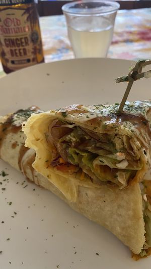 Crispy roti wrap, filling and delicious   at TerraZen Centre in Amsterdam