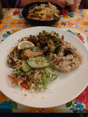 Vegan plate at TerraZen Centre in Amsterdam