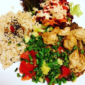 Jamaican plate at TerraZen Centre in Amsterdam